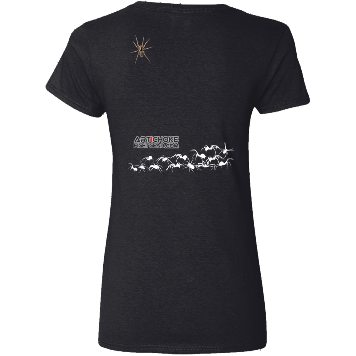 Artichoke Fight Gear Custom Design #1. Arachnophobia: Fear of Spiders. Spider Guard. It's a Jiu Jitsu Thing. Ladies Ladies' 100% Cotton V-Neck T-Shirt