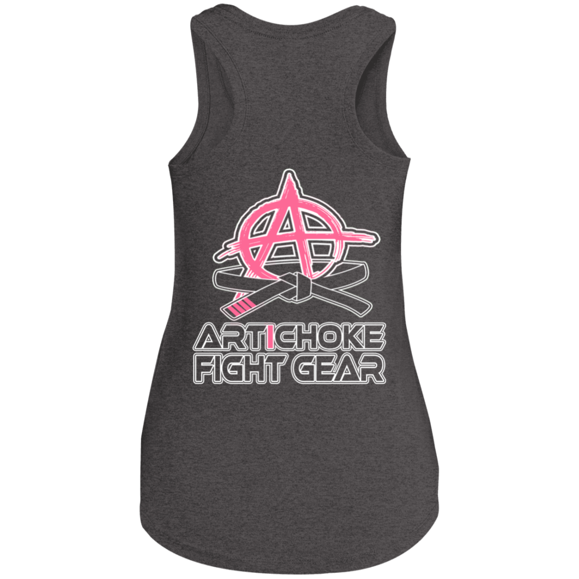 Artichoke Fight Gear Custom Design #11. Hello Fighter. Ladies' Tri Racerback Tank