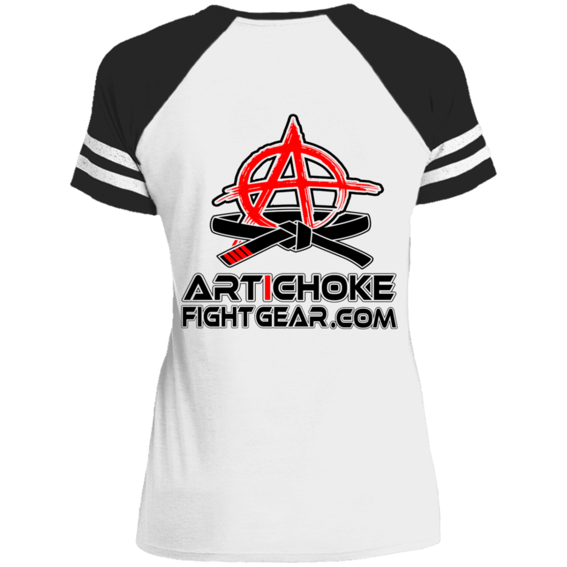 Artichoke Fight Gear Custom Design #3. Babality. Ladies' Game V-Neck T-Shirt