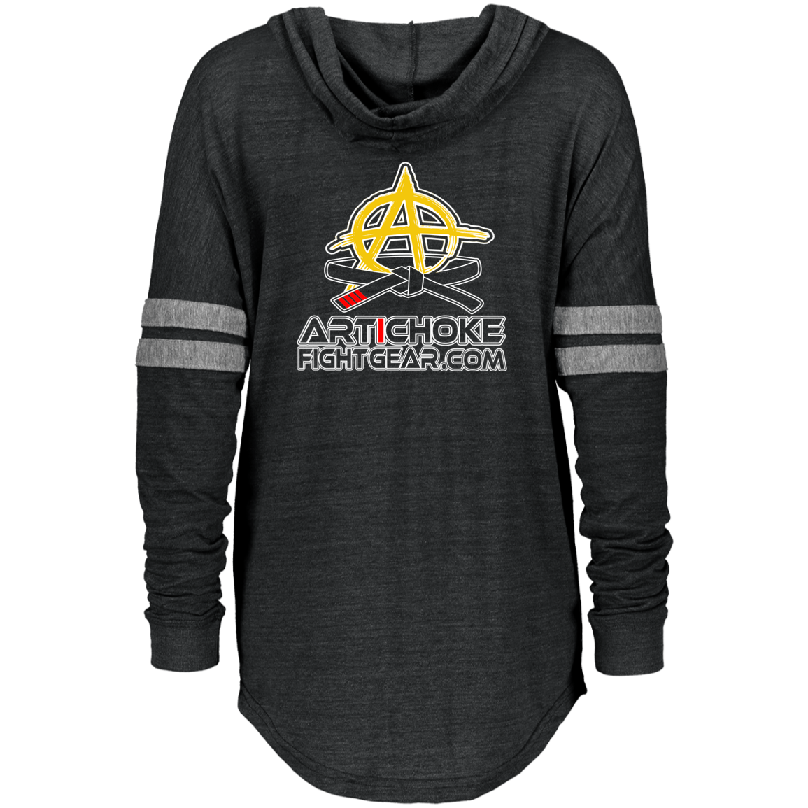 Artichoke Fight Gear Custom Design #2. USE ARMBARS. Ladies Hooded Low Key Pullover