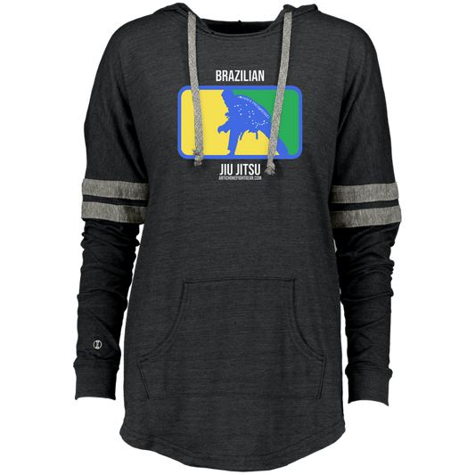 Artichoke Fight Gear Custom Design #13. BJJ, The New National Pastime. Ladies Hooded Low Key Pullover