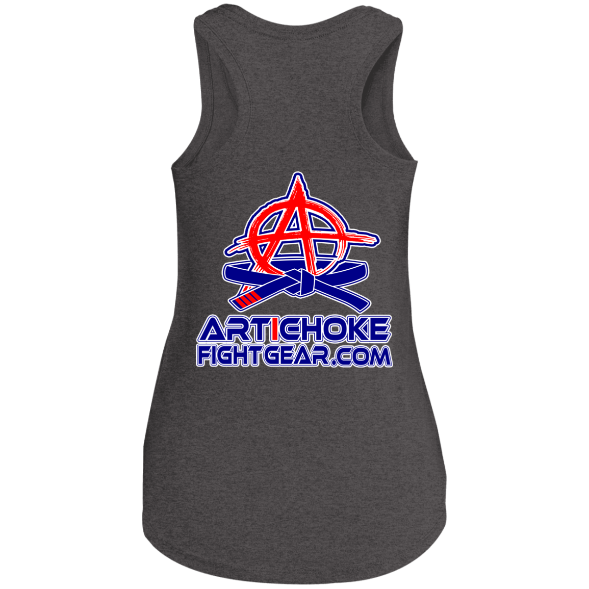 Artichoke Fight Gear Custom Design #4. MLB style BJJ. Ladies' Tri Racerback Tank