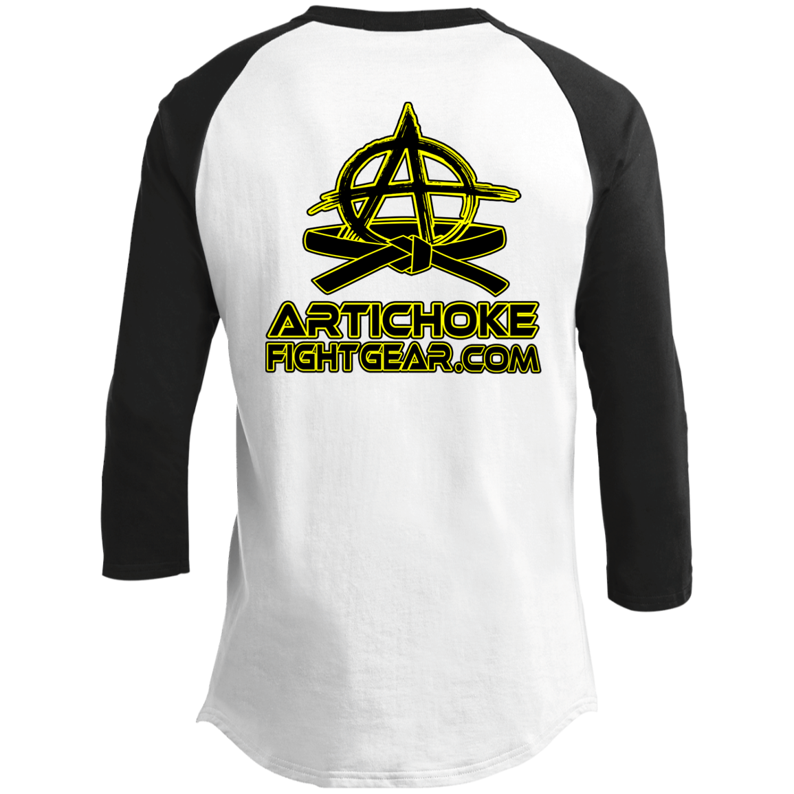 Artichoke Fight Gear Custom Design #9. EAT. SLEEP. JIU JITSU. REPEAT. 3/4 Raglan Sleeve Shirt