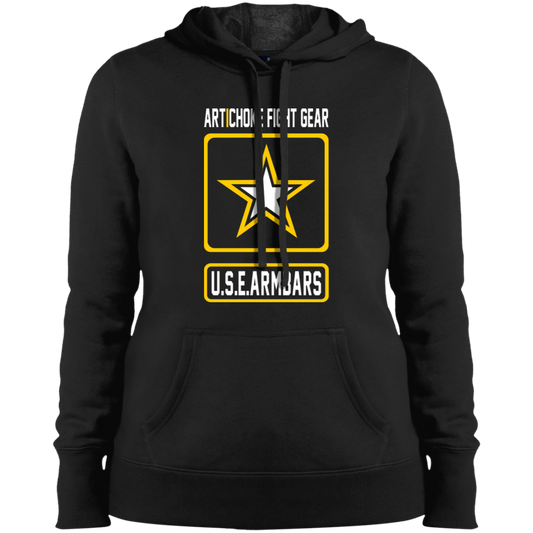 Artichoke Fight Gear Custom Design #2. USE ARMBARS. Ladies' Pullover Hooded Sweatshirt