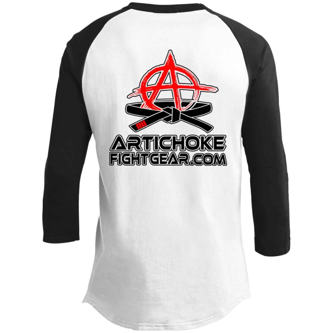 Artichoke Fight Gear Custom Design #19. Sticks and Stones. Youth 3/4 Raglan Sleeve Shirt