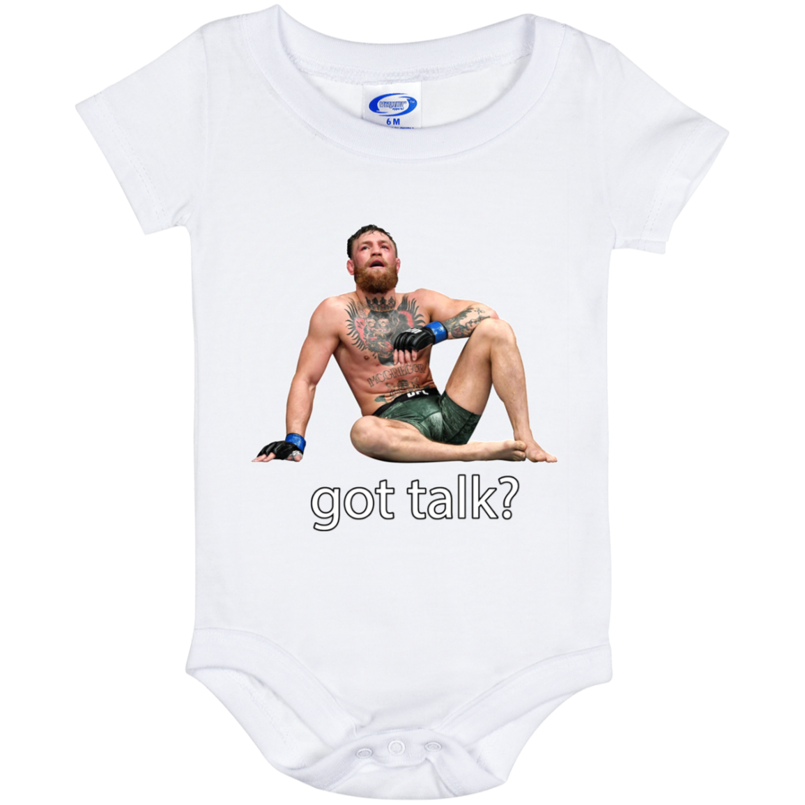 Artichoke Fight Gear Custom Design #10. Got Talk? Baby Onesie 6 Month