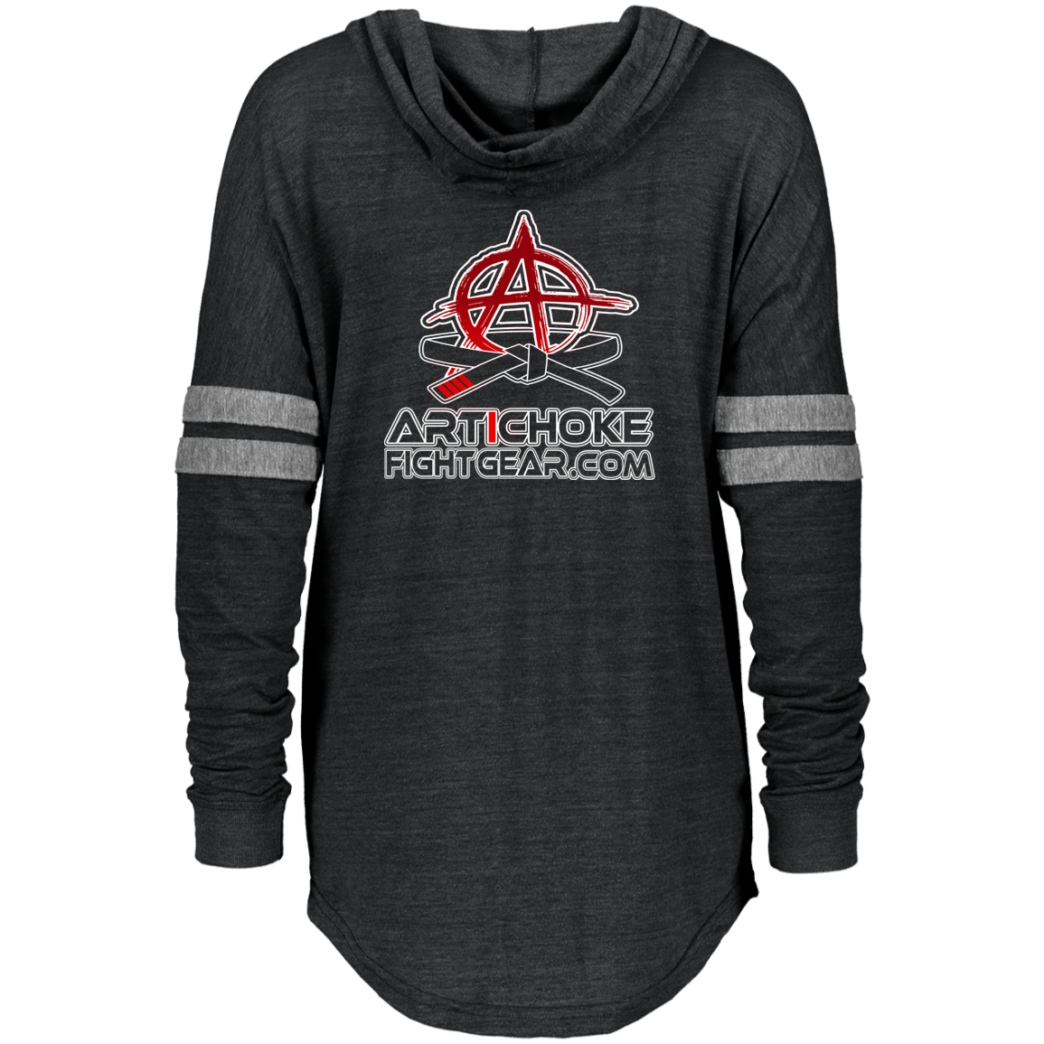 Artichoke Fight Gear Custom Design #8. Finish Him! Ladies Hooded Low Key Pullover