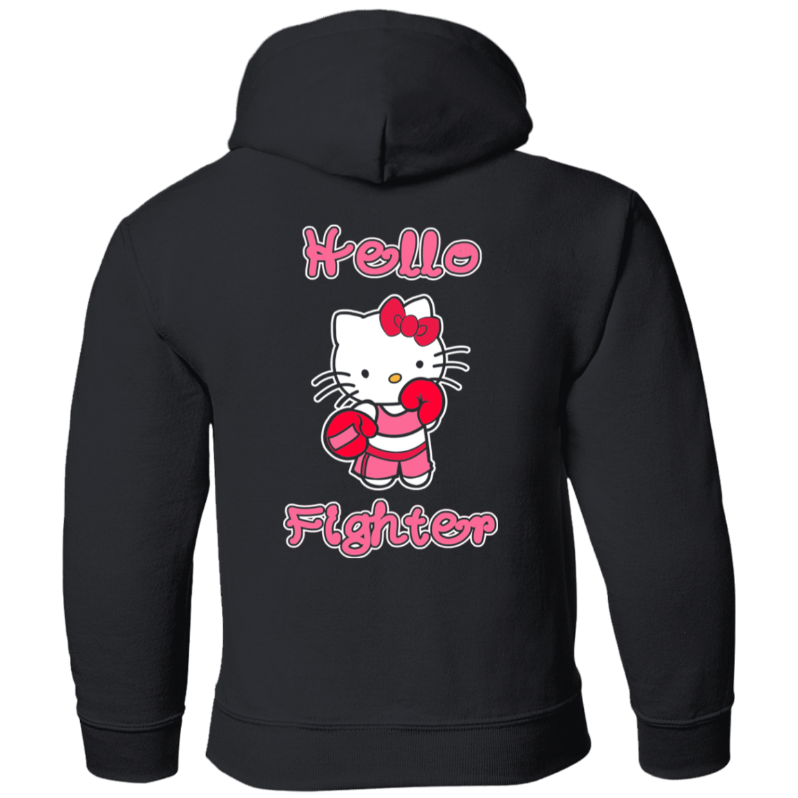 Artichoke Fight Gear Custom Design #11. Hello Fighter. (Design on back) Youth Pullover Hoodie