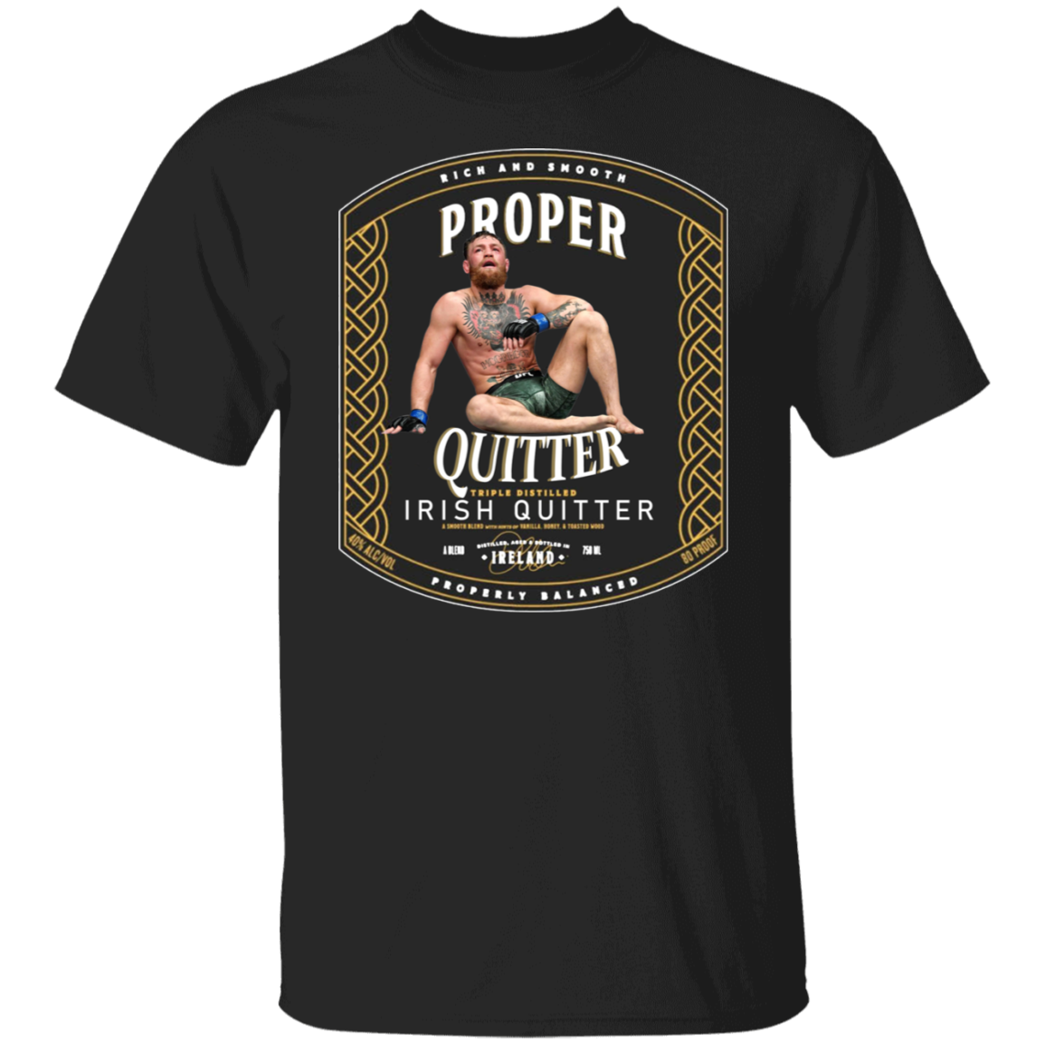 Artichoke Fight Gear Custom Design #15. Proper Quitter. 100% Cotton T-Shirt