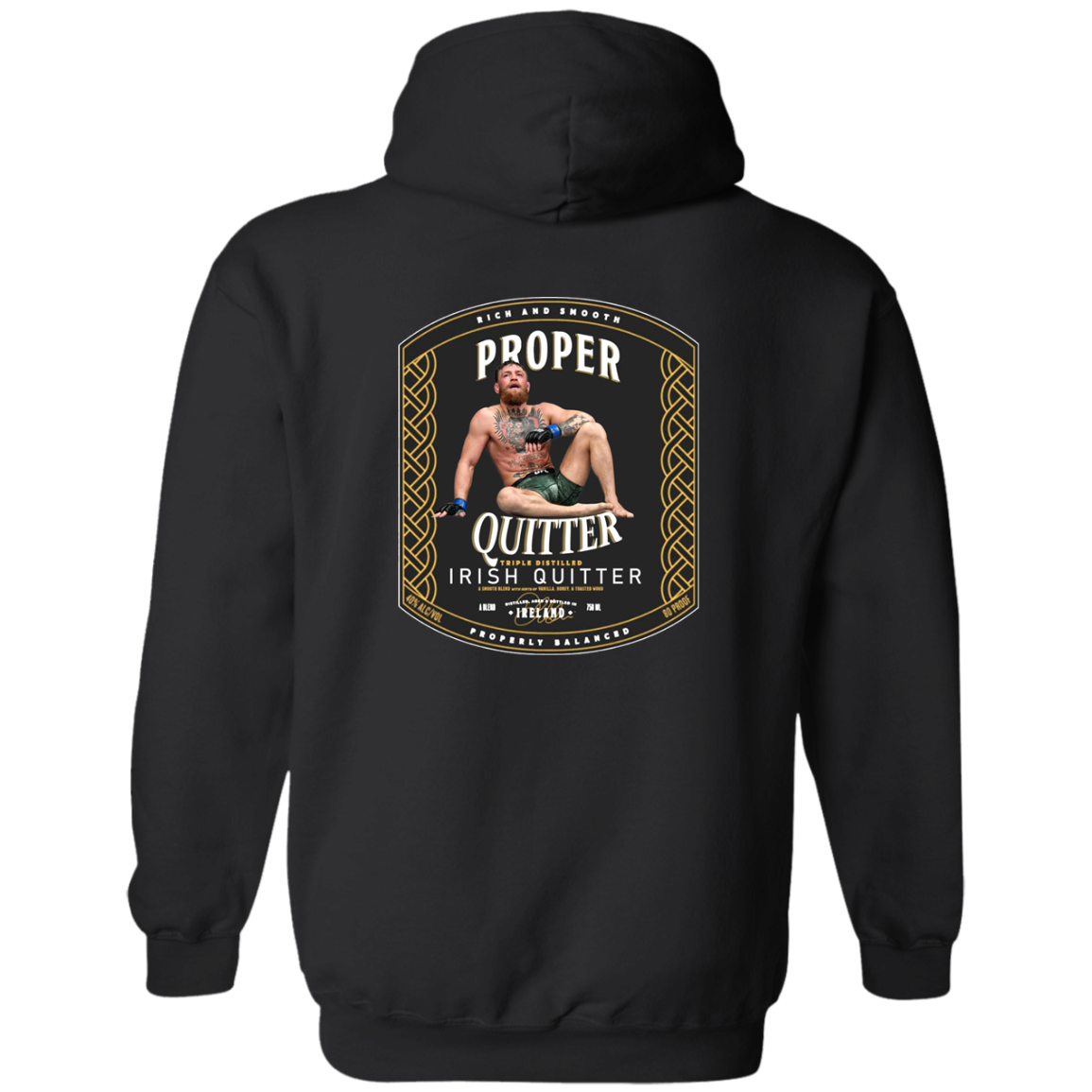 Artichoke Fight Gear Custom Design #15. Proper Quitter. Zip Up Hooded Sweatshirt