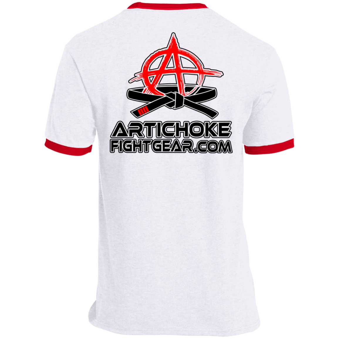 Artichoke Fight Gear Custom Design #19. Sticks and Stones. Ringer Tee