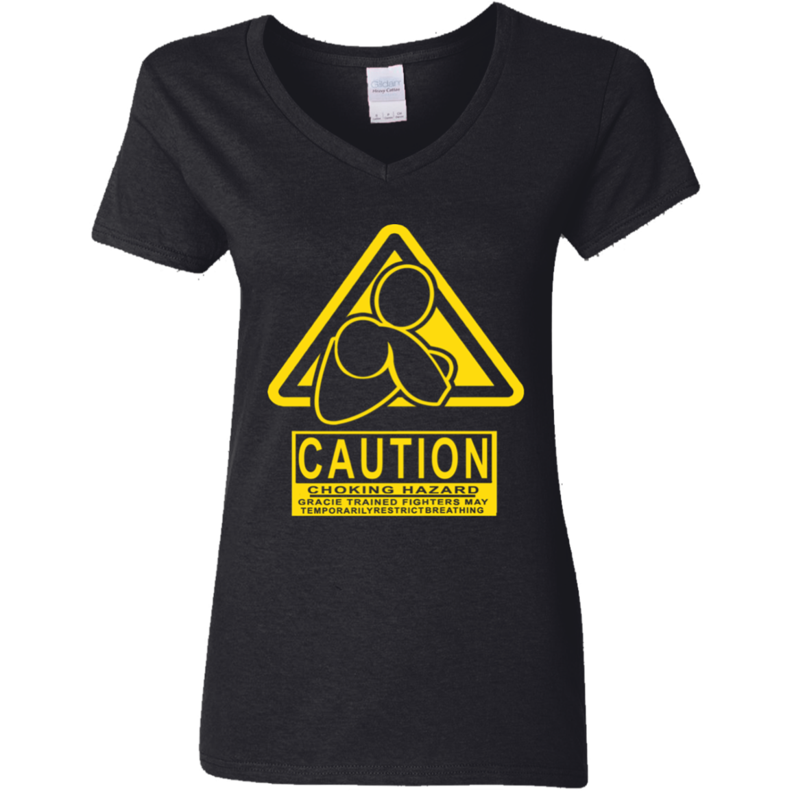 AFG Custom Design #07. CAUTION: CHOKING HAZARD. Ladies' 5.3 oz. V-Neck T-Shirt