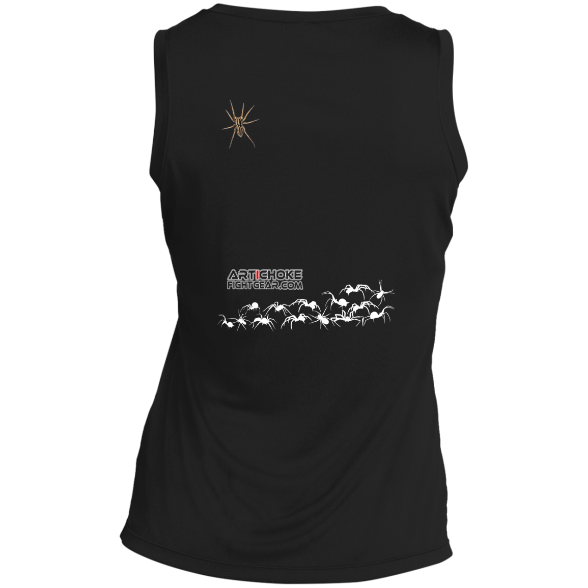 Artichoke Fight Gear Custom Design #1. Arachnophobia: Fear of Spiders. Spider Guard. It's a Jiu Jitsu Thing. Ladies' Sleeveless V-Neck Performance Tee