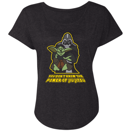 Artichoke Fight Gear Custom Design #20. You Don't Know the Power of Jiu Jitsu. Ladies' Triblend Dolman Sleeve