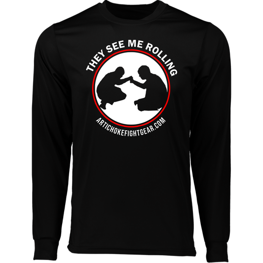 Artichoke Fight Gear Custom Design #16. They See Me Rolling. Moisture-Wicking Long Sleeve