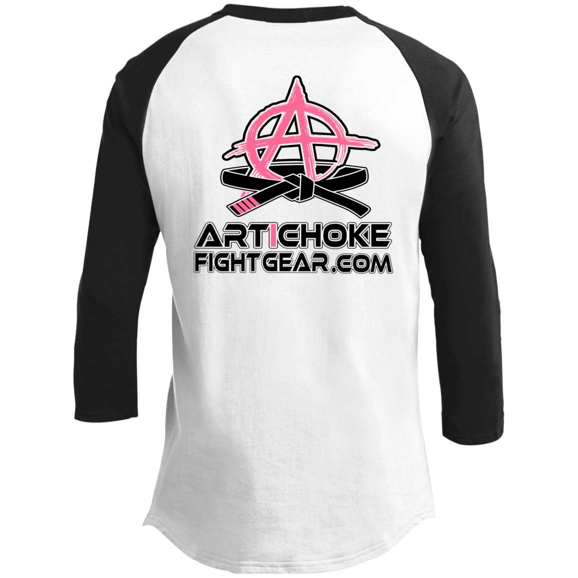 Artichoke Fight Gear Custom Design #11. Hello Fighter. 3/4 Raglan Sleeve Shirt