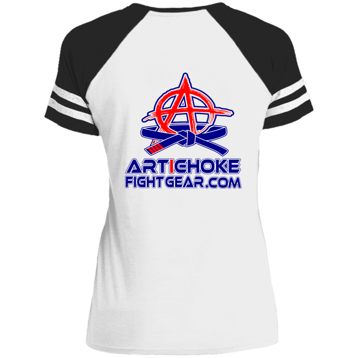 Artichoke Fight Gear Custom Design #4. MLB style BJJ. Ladies' Game V-Neck T-Shirt