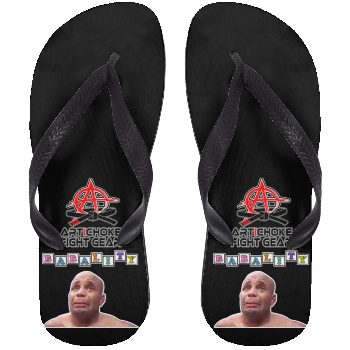 Artichoke Fight Gear Custom Design #3. Babality. Adult Flip Flops