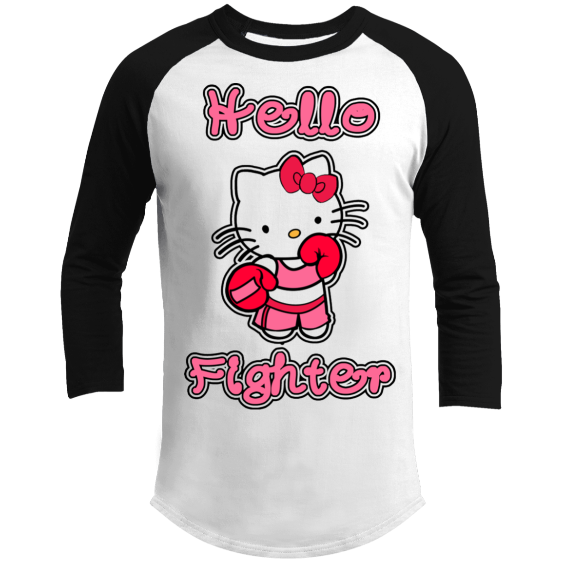 Artichoke Fight Gear Custom Design #11. Hello Fighter. 3/4 Raglan Sleeve Shirt