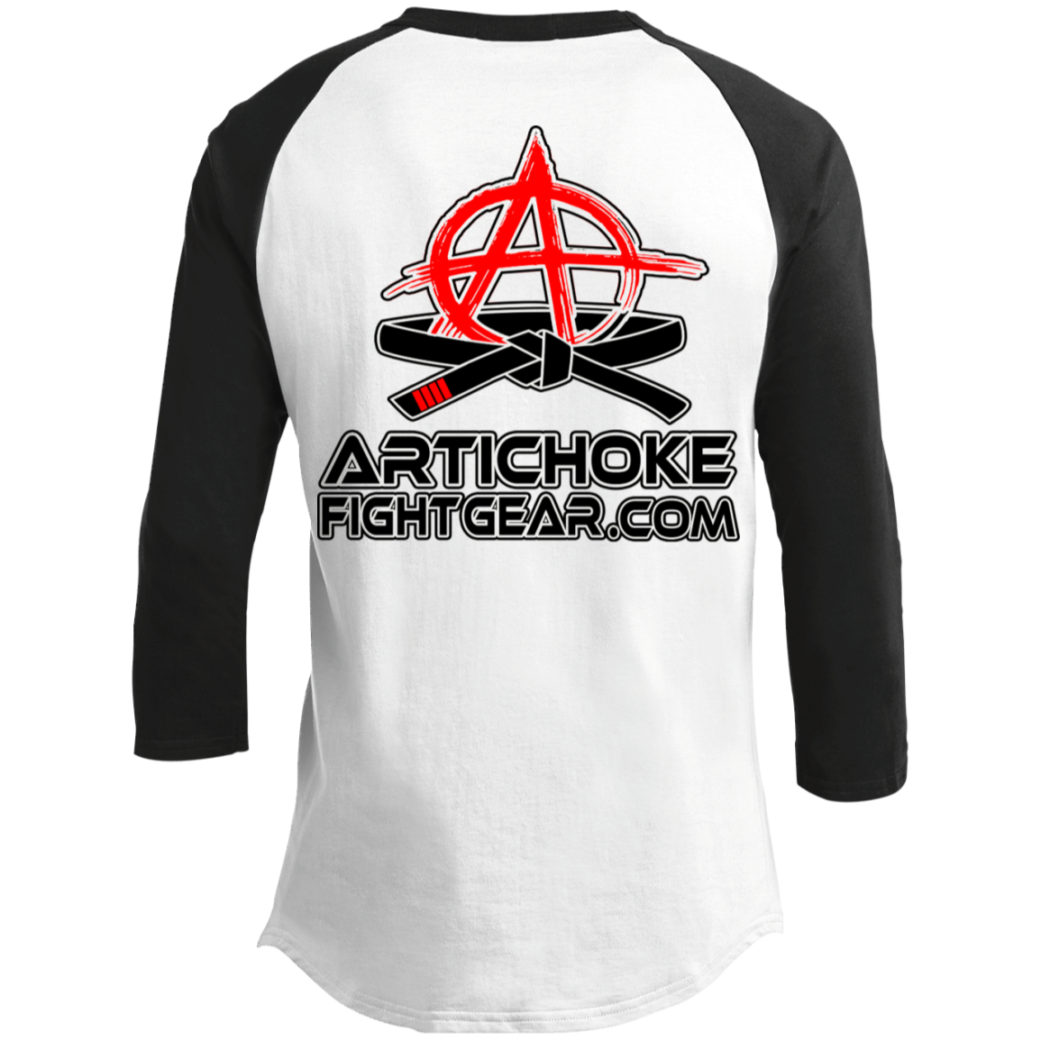 Artichoke Fight Gear Custom Design #19. Sticks and Stones. 3/4 Raglan Sleeve Shirt