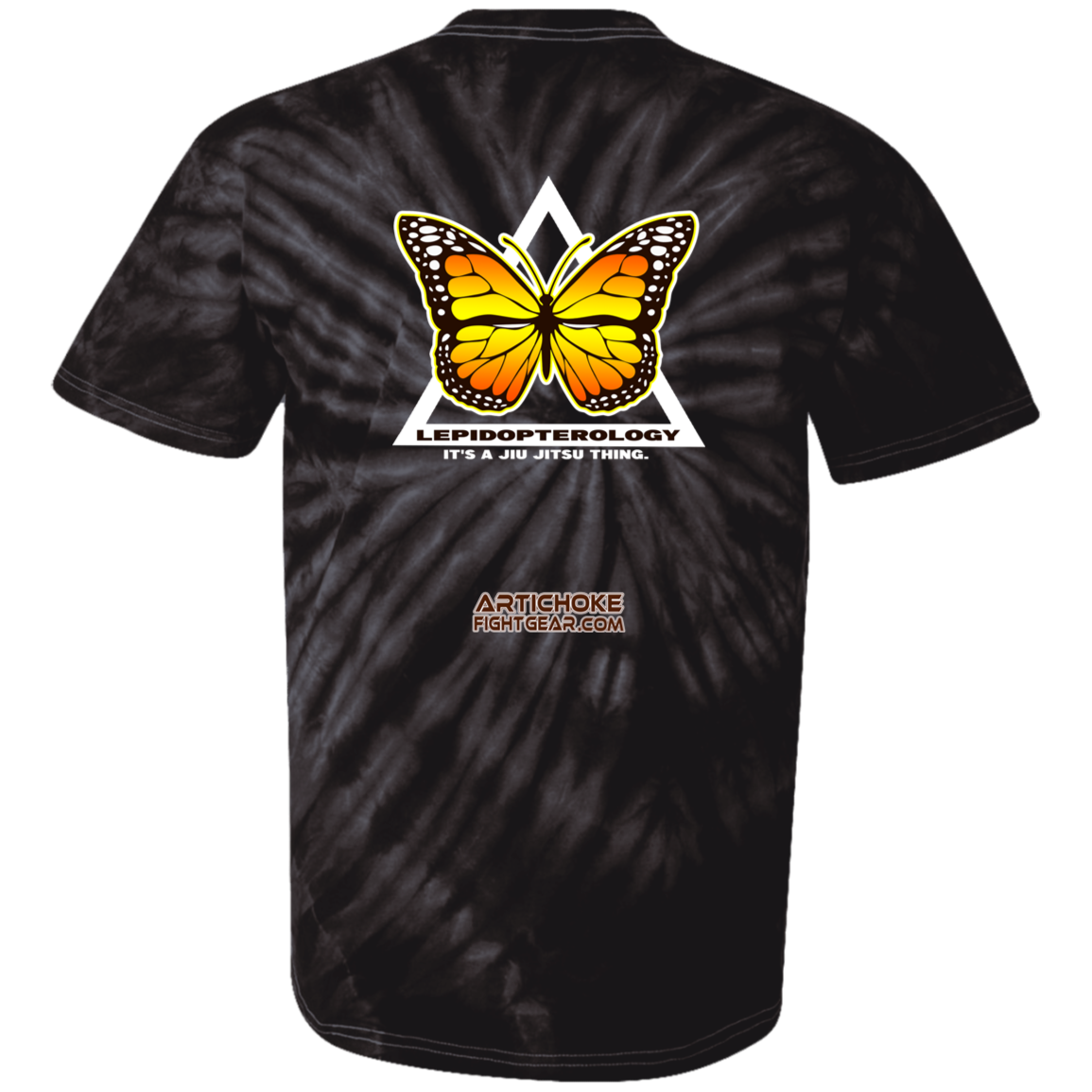 Artichoke Fight Gear Custom Design #6. Lepidopterology (Study of butterflies). Butterfly Guard. 100% Cotton Tie Dye T-Shirt