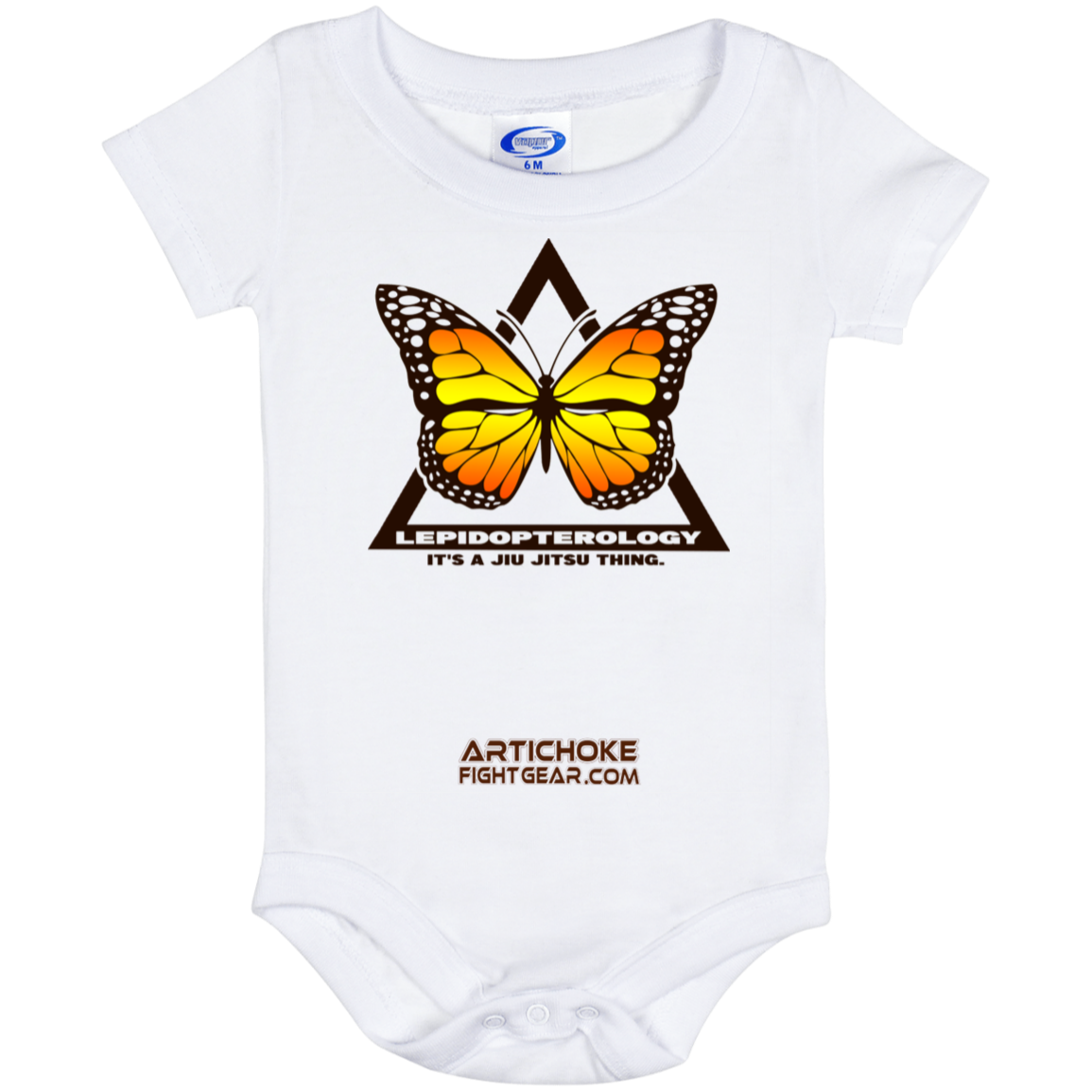 Artichoke Fight Gear Custom Design #6. Lepidopterology (Study of butterflies). Butterfly Guard. Baby Onesie 6 Month