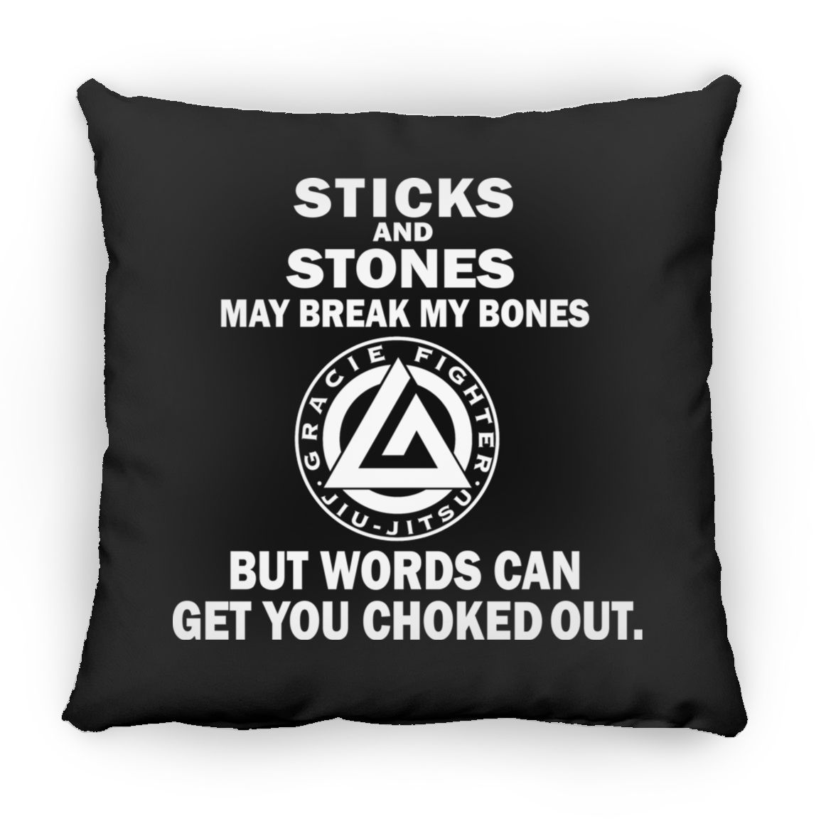 Artichoke Fight Gear Custom Design #19. Sticks and Stones. Large Square Pillow