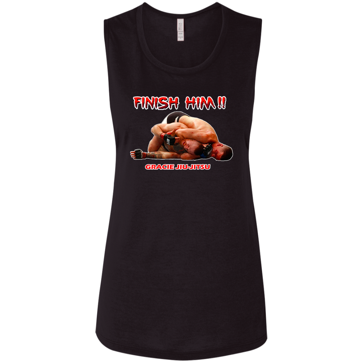 AFG Custom Design #08. FINISH HIM! Ladies' Flowy Muscle Tank