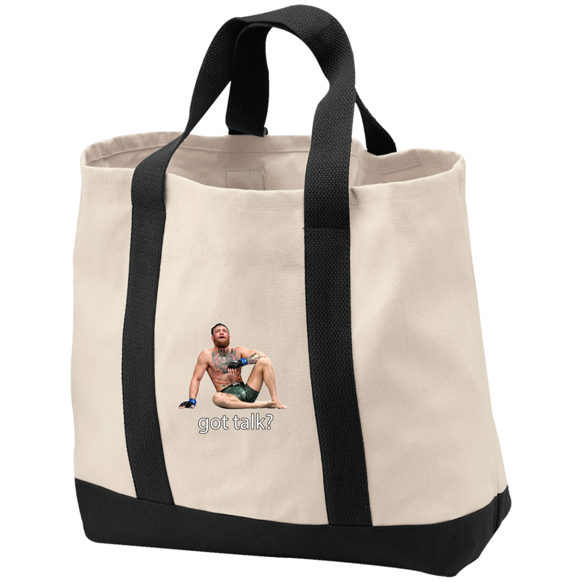 Artichoke Fight Gear Custom Design #10. Got Talk? 2-Tone Shopping Tote