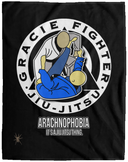 Artichoke Fight Gear Custom Design #1. Arachnophobia: Fear of Spiders. Spider Guard. It's a Jiu Jitsu Thing. Cozy Plush Fleece Blanket - 60x80