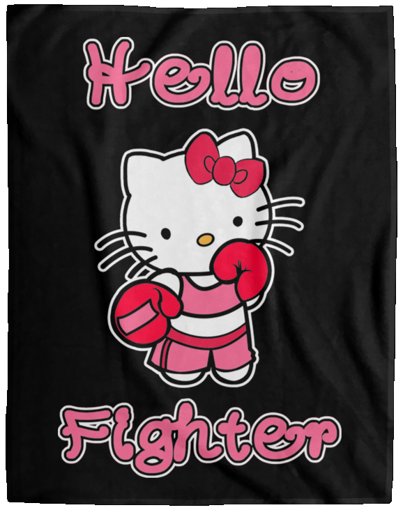 Artichoke Fight Gear Custom Design #11. Hello Fighter. Cozy Plush Fleece Blanket - 60x80