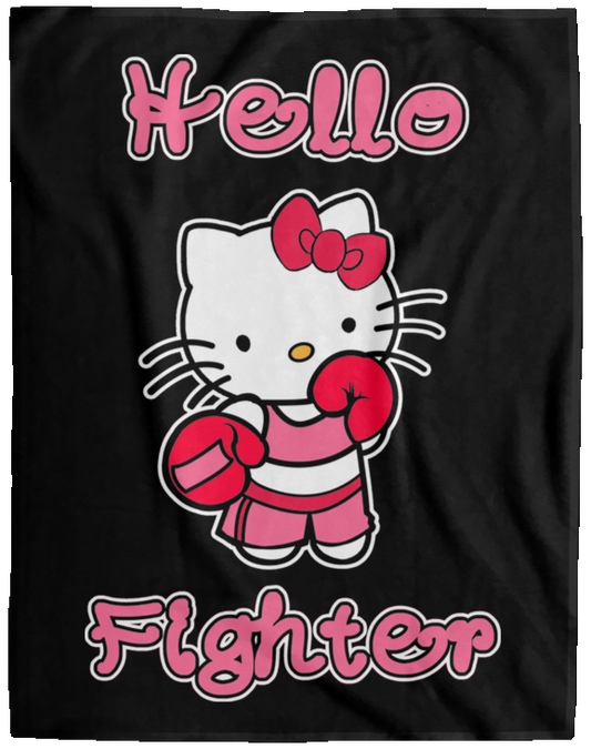 Artichoke Fight Gear Custom Design #11. Hello Fighter. Cozy Plush Fleece Blanket - 60x80