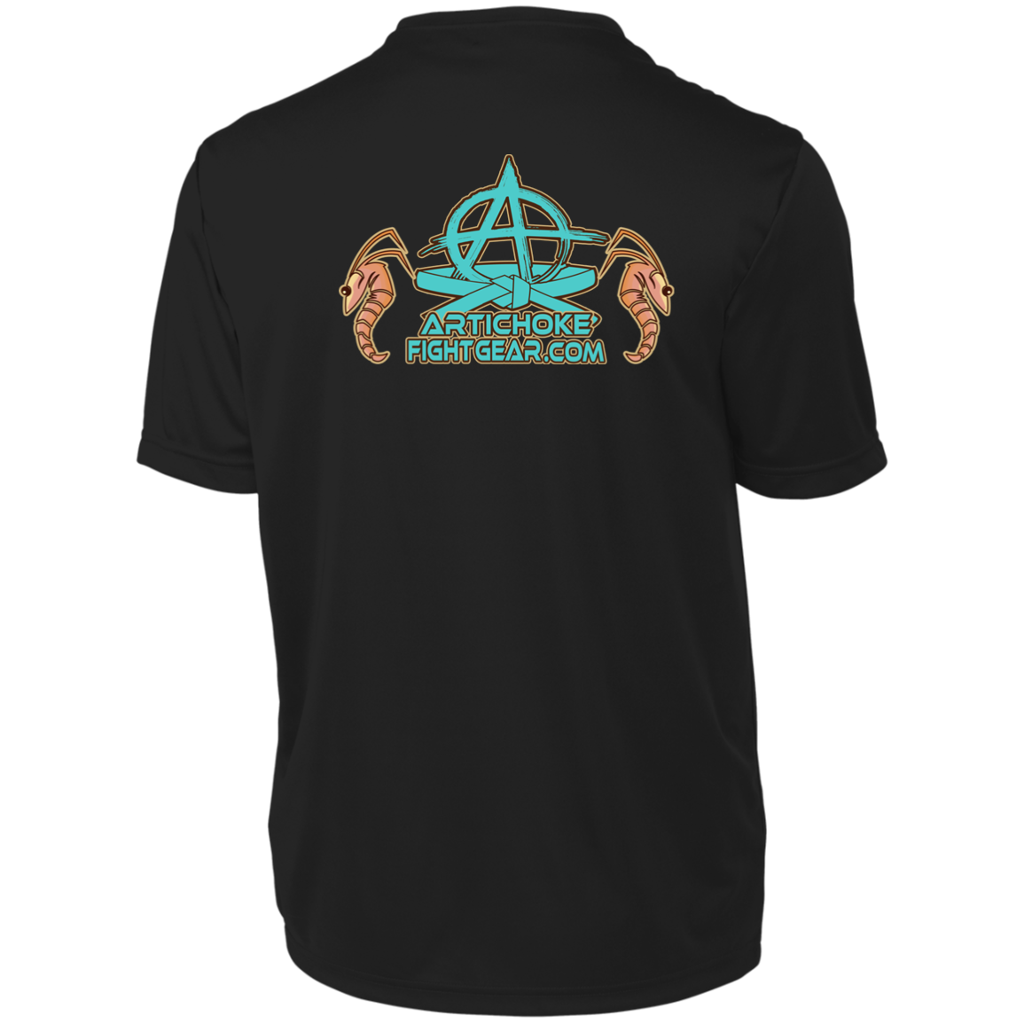 Artichoke Fight Gear Custom Design #18. Shrimpin ain't Easy. Men's Moisture-Wicking Tee