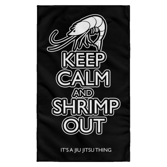 Artichoke Fight Gear Custom Design #12. Keep Calm and Shrimp Out. Wall Flag