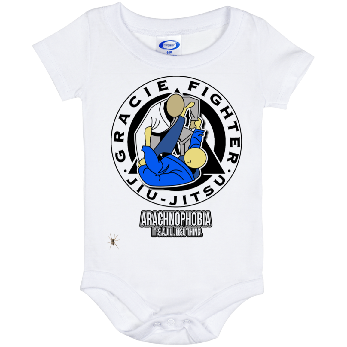 Artichoke Fight Gear Custom Design #1. Arachnophobia: Fear of Spiders. Spider Guard. It's a Jiu Jitsu Thing. Baby Onesie 6 Month