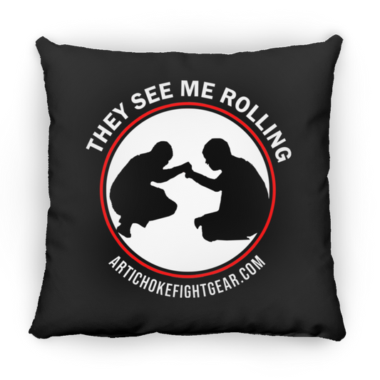 Artichoke Fight Gear Custom Design #16. They See Me Rolling. Large Square Pillow