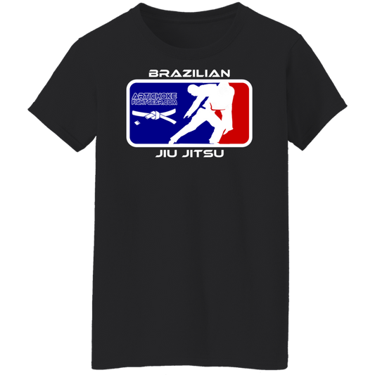 Artichoke Fight Gear Custom Design #4. MLB style BJJ. Ladies' 100% Pre-Shrunk Cotton T-Shirt