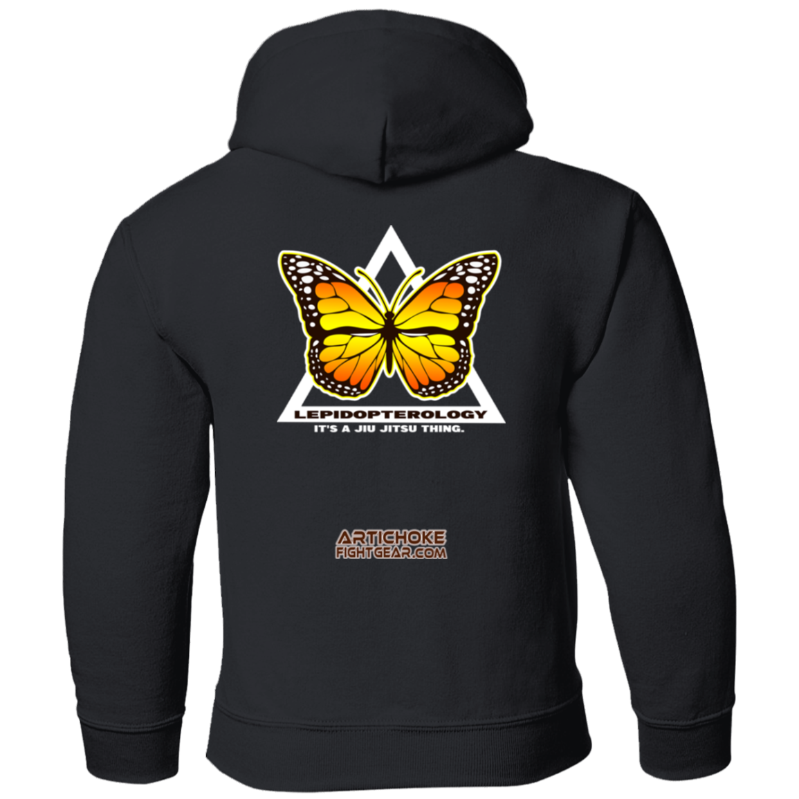 Artichoke Fight Gear Custom Design #6. Lepidopterology (Study of butterflies). Butterfly Guard. Youth Pullover Hoodie