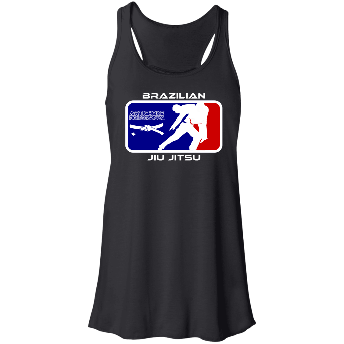 Artichoke Fight Gear Custom Design #4. MLB style BJJ. Flowy Racerback Tank