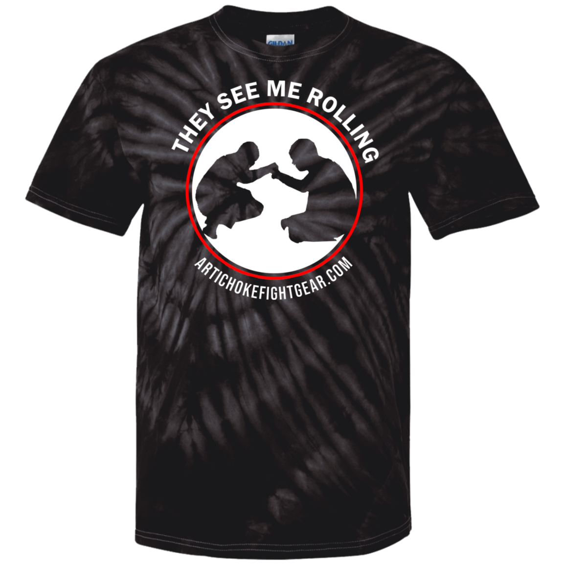 Artichoke Fight Gear Custom Design #16. They See Me Rolling. 100% Cotton Tie Dye T-Shirt