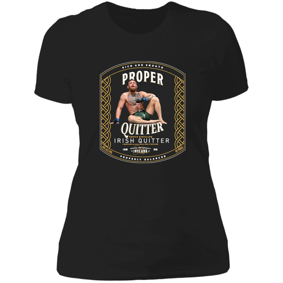 Artichoke Fight Gear Custom Design #15. Proper Quitter. Ladies' Boyfriend T-Shirt