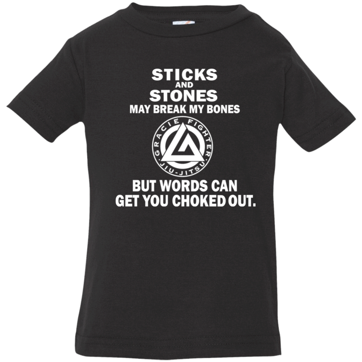 Artichoke Fight Gear Custom Design #19. Sticks and Stones. Infant Jersey T-Shirt