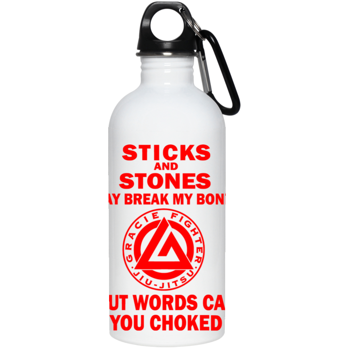 Artichoke Fight Gear Custom Design #19. Sticks and Stones. 20 oz. Stainless Steel Water Bottle