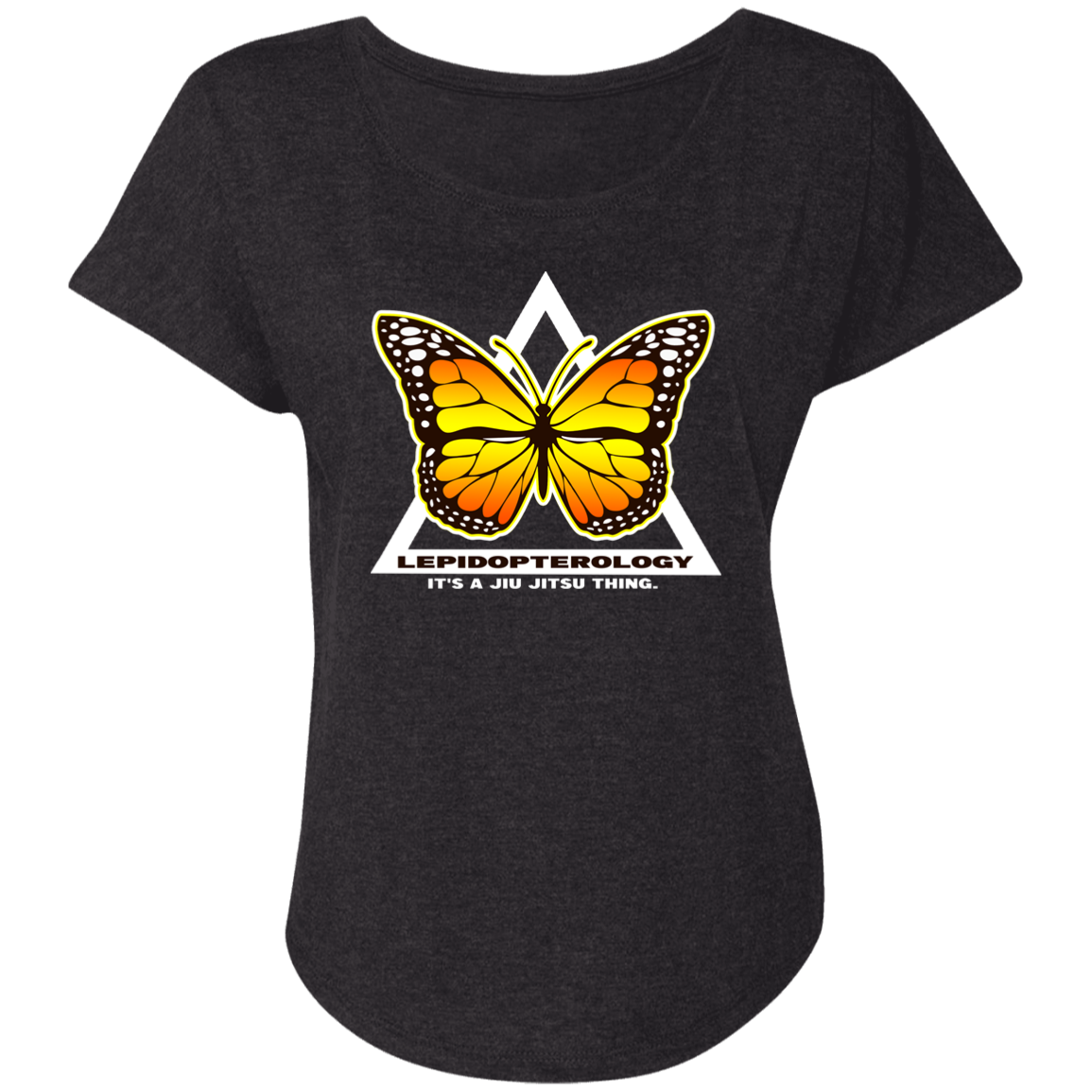 Artichoke Fight Gear Custom Design #6. Lepidopterology (Study of butterflies). Butterfly Guard. Ladies' Triblend Dolman Sleeve