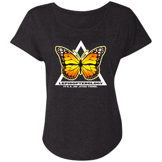 Artichoke Fight Gear Custom Design #6. Lepidopterology (Study of butterflies). Butterfly Guard. Ladies' Triblend Dolman Sleeve