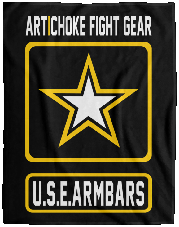 Artichoke Fight Gear Custom Design #2. USE ARMBARS. Cozy Plush Fleece Blanket - 60x80