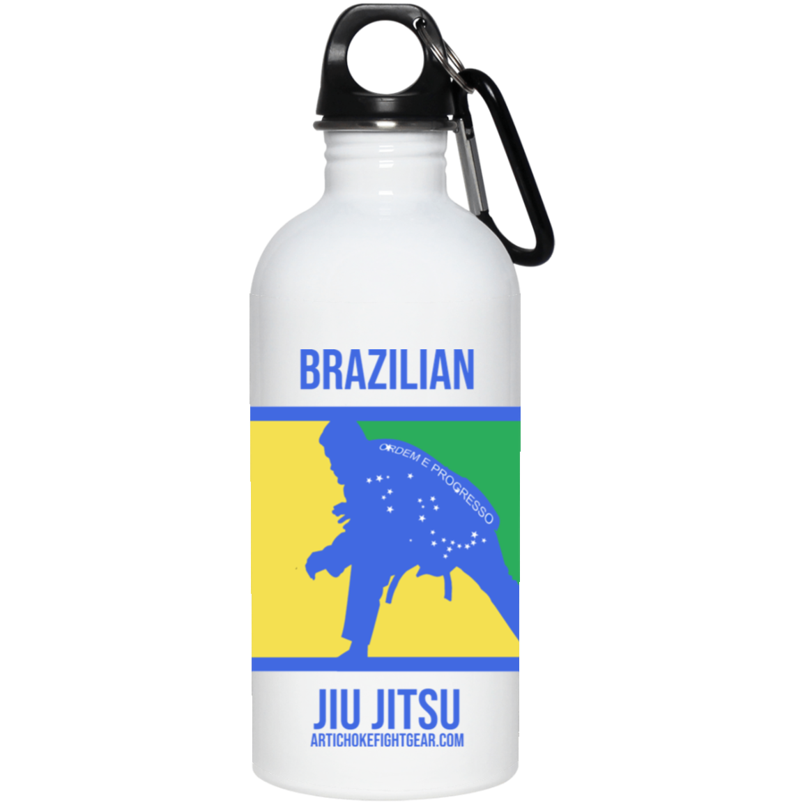 Artichoke Fight Gear Custom Design #13. BJJ, The New National Pastime. 20 oz. Stainless Steel Water Bottle