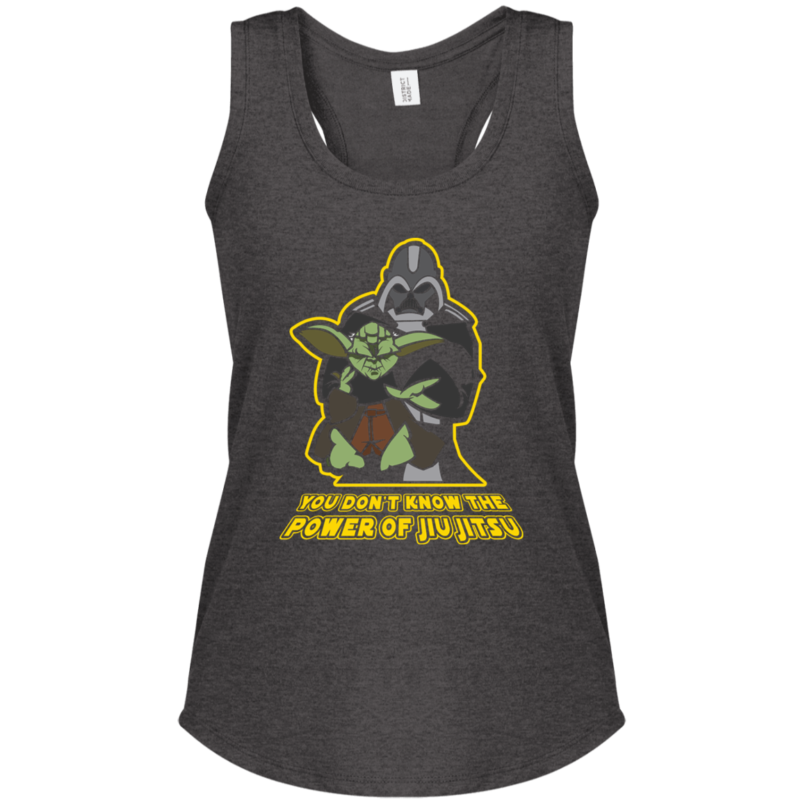 Artichoke Fight Gear Custom Design #20. You Don't Know the Power of Jiu Jitsu. Ladies' Tri Racerback Tank