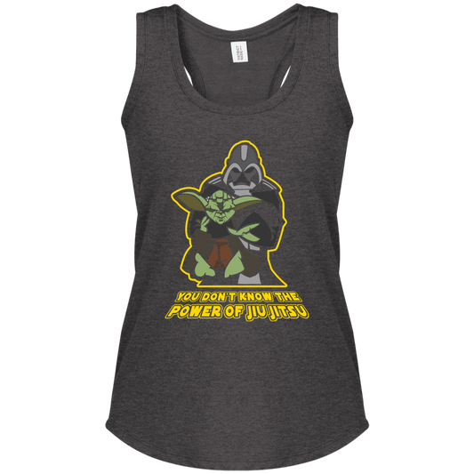 Artichoke Fight Gear Custom Design #20. You Don't Know the Power of Jiu Jitsu. Ladies' Tri Racerback Tank