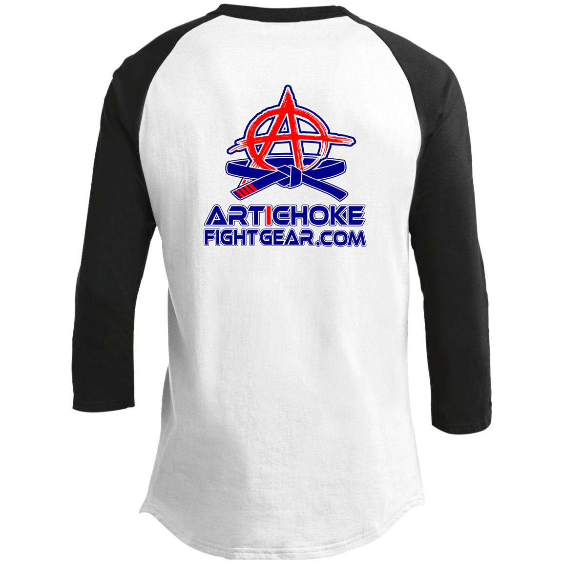 Artichoke Fight Gear Custom Design #4. MLB style BJJ. Youth 3/4 Raglan Sleeve Shirt